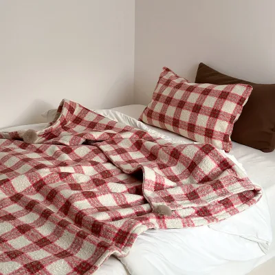 Yang Juanni double-sided blanket nap blanket British plaid sofa blanket bed end blanket car blanket