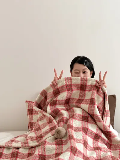 Yang Juanni double-sided blanket nap blanket British plaid sofa blanket bed end blanket car blanket