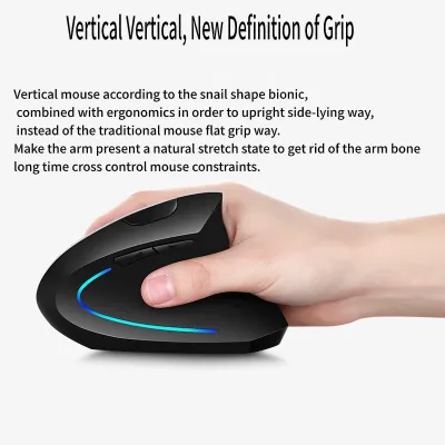 Dual-Mode Rechargeable Upright Computer PC Mouse