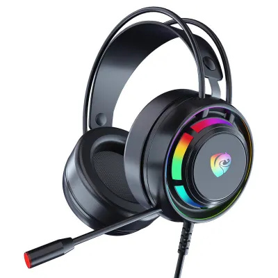 Computer gaming headset headset headset 7.1 channel gaming with microphone wired subwoofer