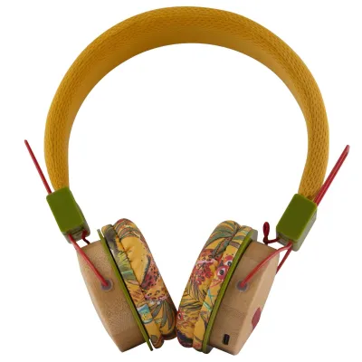 New foldable headband original bamboo wood bluetooth headset