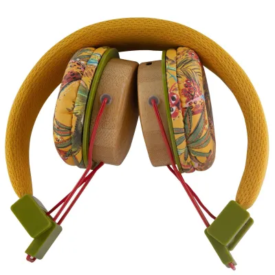 New foldable headband original bamboo wood bluetooth headset